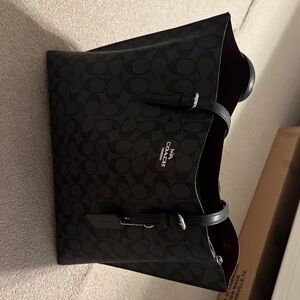 Coach Black Monogram Tote